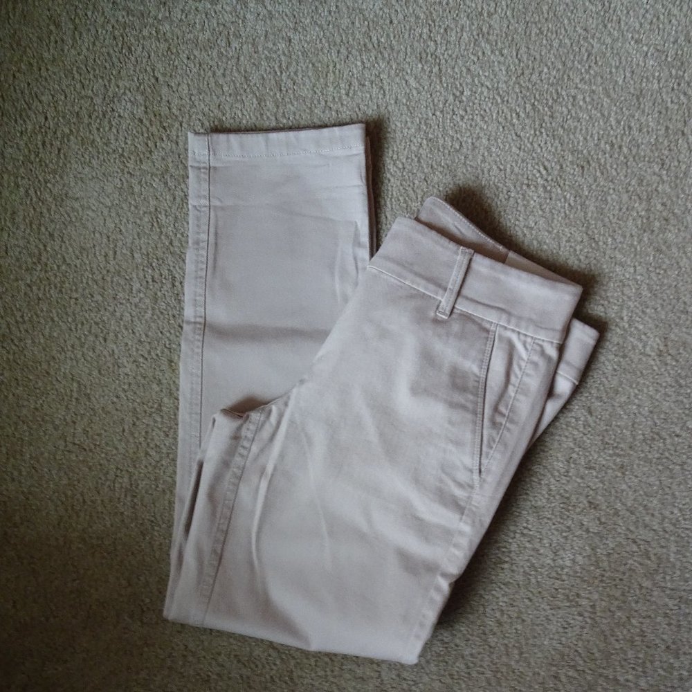 NWT Loft Modern  Chino Cropped lite color beige pants 4